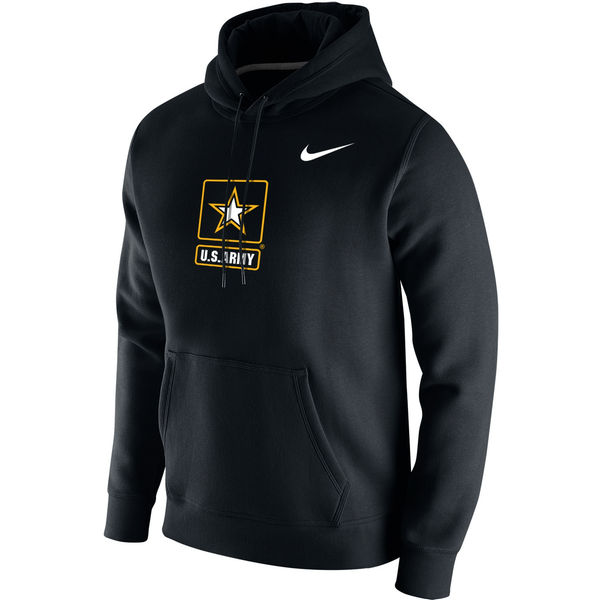Men NCAA Army Black Knights Nike Big Logo Fleece Hoodie Black